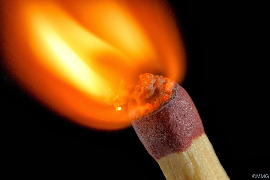 Cerilla prendiendo