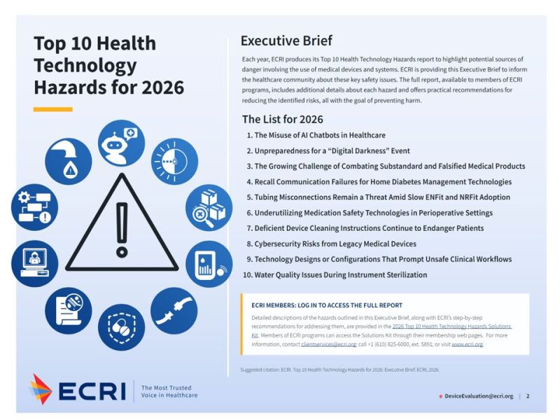 Top 10 Health Technology Hazards for 2026: La Falacia de la&nbsp;Infalibilidad